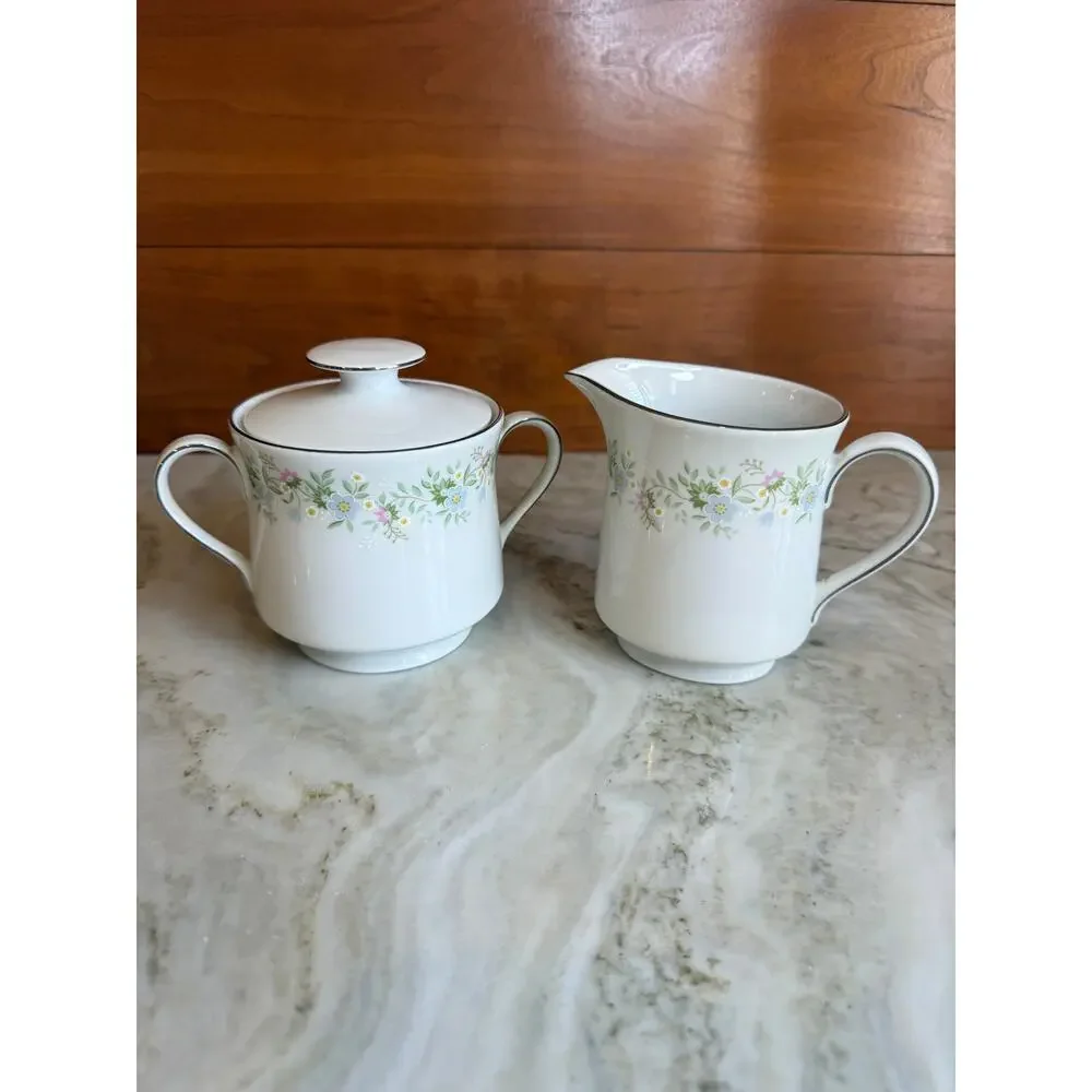 Johann Haviland Limoges Forever Spring Sugar & Creamer Set